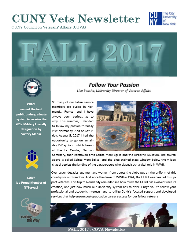 CUNY Vets Newsletter Fall 2017